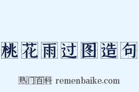 桃花雨过图造句是什么意思的图片
